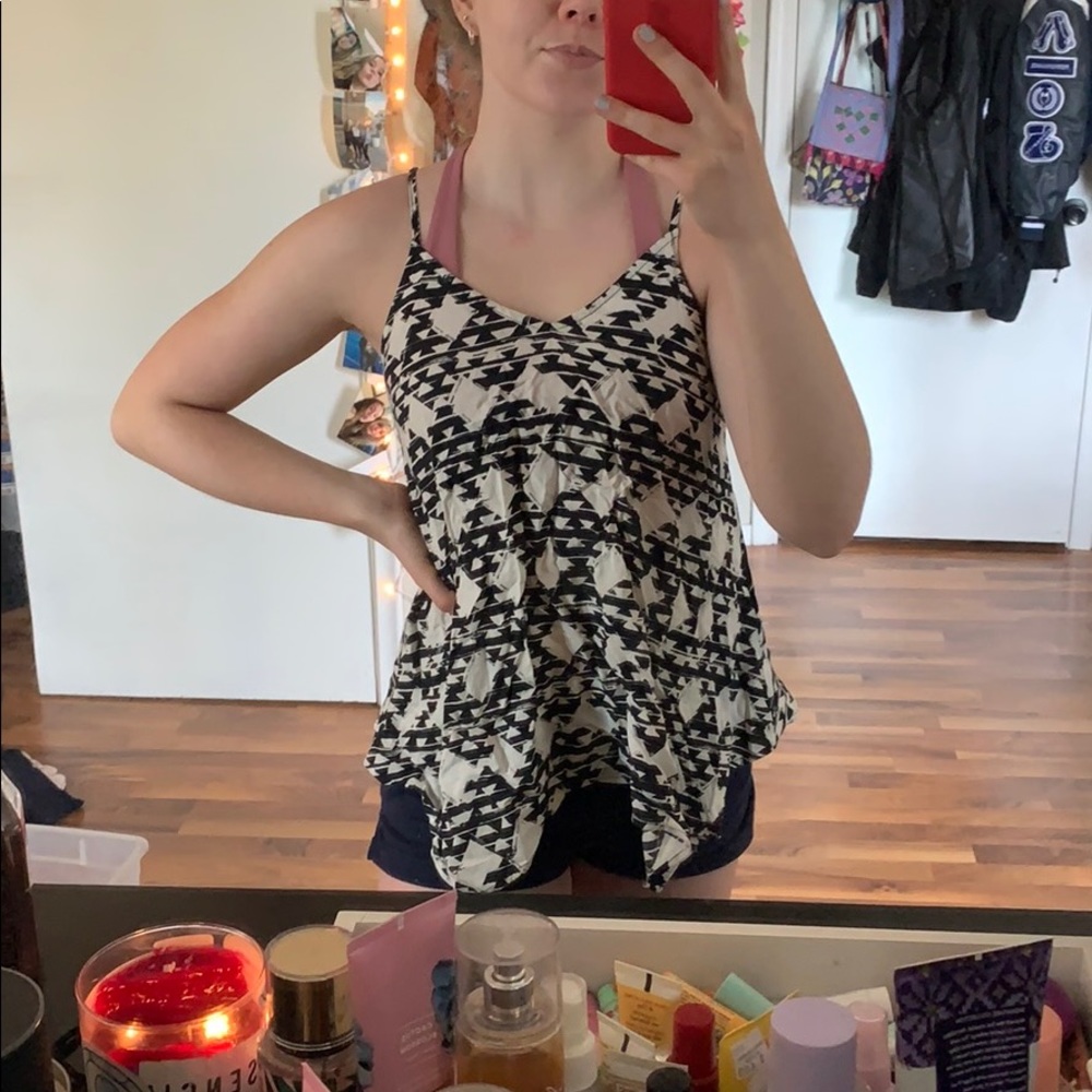 Black and white tank